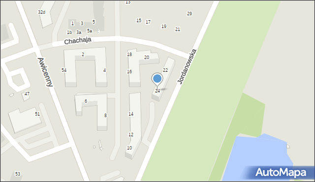 Wrocław, Chachaja Władysława, 24, mapa Wrocławia