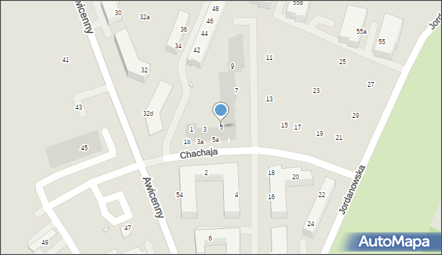 Wrocław, Chachaja Władysława, 5, mapa Wrocławia