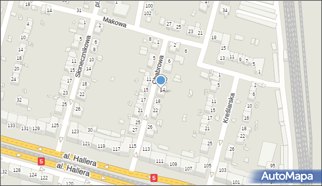 Wrocław, Chabrowa, 16, mapa Wrocławia