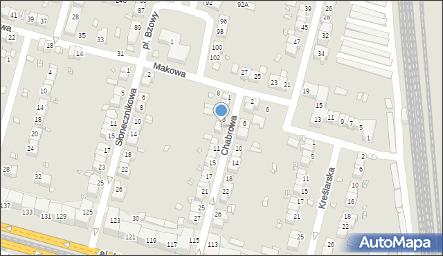 Wrocław, Chabrowa, 7, mapa Wrocławia