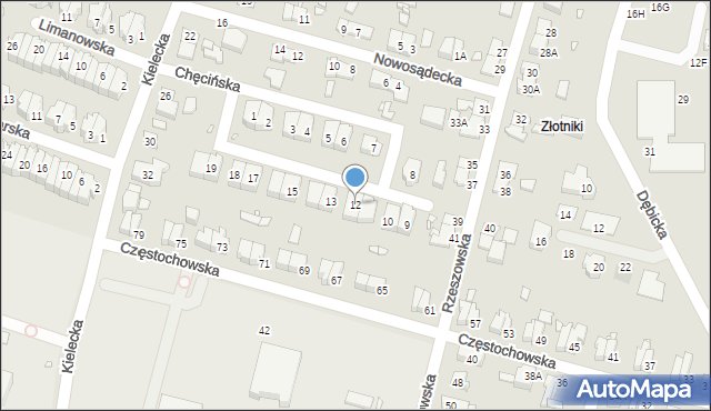 Wrocław, Chęcińska, 12, mapa Wrocławia