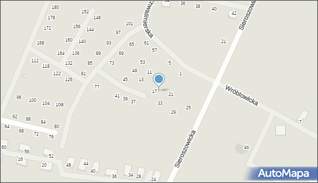 Wrocław, Chwalimierska, 19, mapa Wrocławia