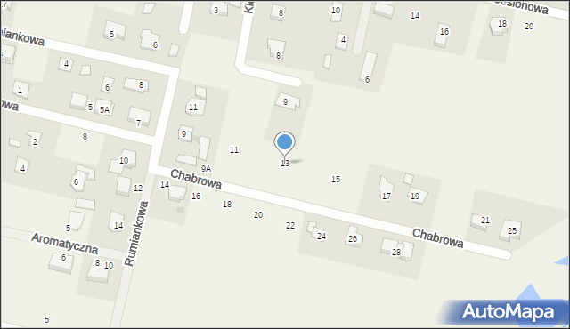 Żabia Wola, Chabrowa, 13, mapa Żabia Wola