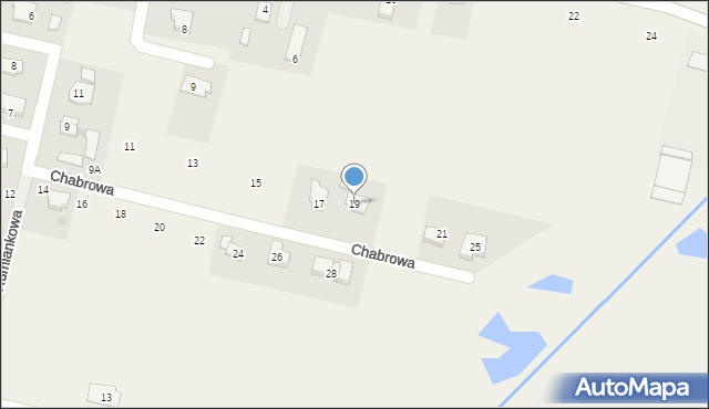 Żabia Wola, Chabrowa, 19, mapa Żabia Wola