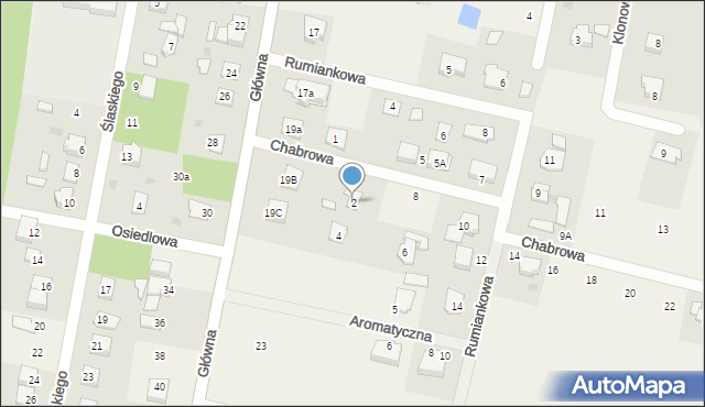 Żabia Wola, Chabrowa, 2, mapa Żabia Wola