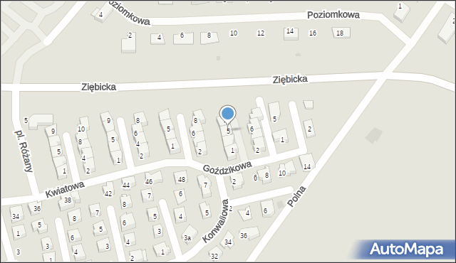 Ząbkowice Śląskie, Chabrowa, 5, mapa Ząbkowice Śląskie