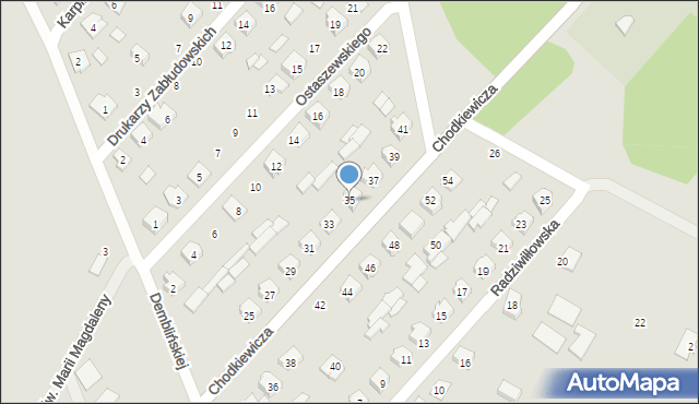 Zabłudów, Chodkiewicza Grzegorza, 35, mapa Zabłudów