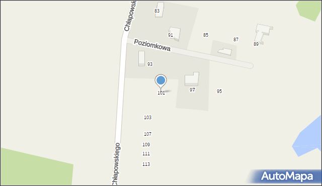 Zabór, Chłapowskiego, 101, mapa Zabór
