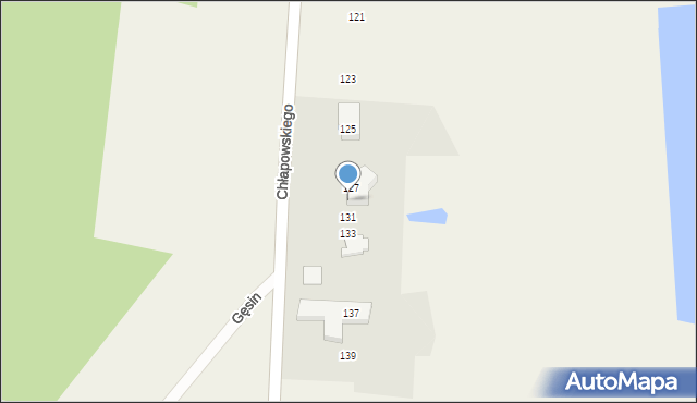 Zabór, Chłapowskiego, 129, mapa Zabór