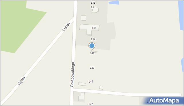 Zabór, Chłapowskiego, 141, mapa Zabór