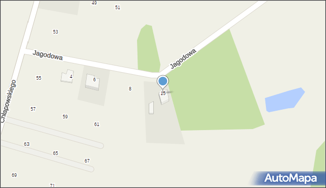 Zabór, Chłapowskiego, 15, mapa Zabór