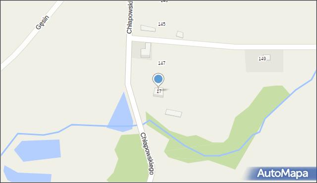 Zabór, Chłapowskiego, 17, mapa Zabór