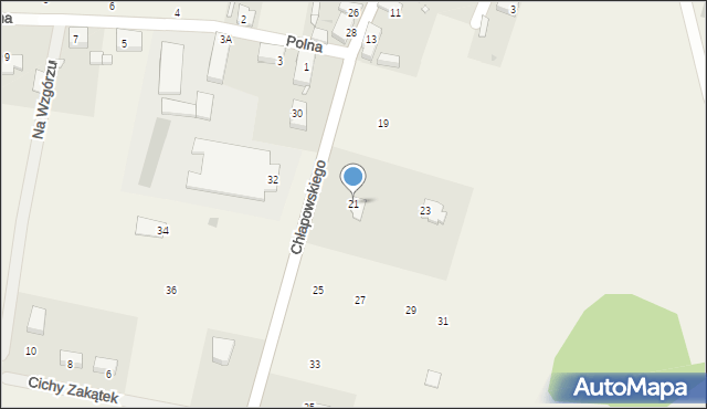 Zabór, Chłapowskiego, 21, mapa Zabór