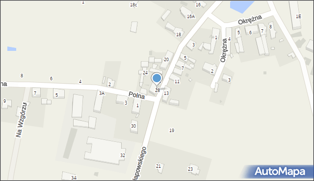 Zabór, Chłapowskiego, 28, mapa Zabór