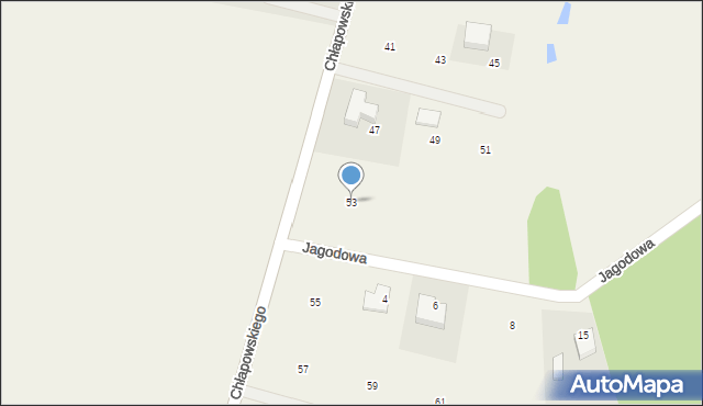 Zabór, Chłapowskiego, 53, mapa Zabór