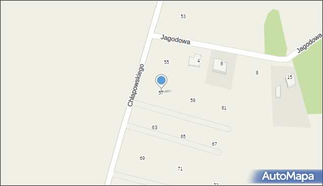 Zabór, Chłapowskiego, 57, mapa Zabór