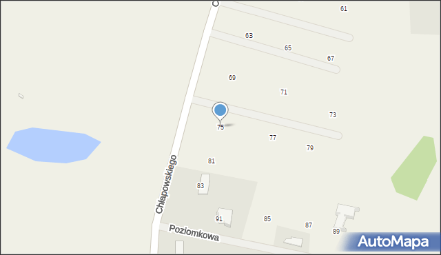 Zabór, Chłapowskiego, 75, mapa Zabór