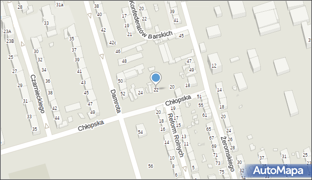 Zabrze, Chłopska, 22, mapa Zabrza
