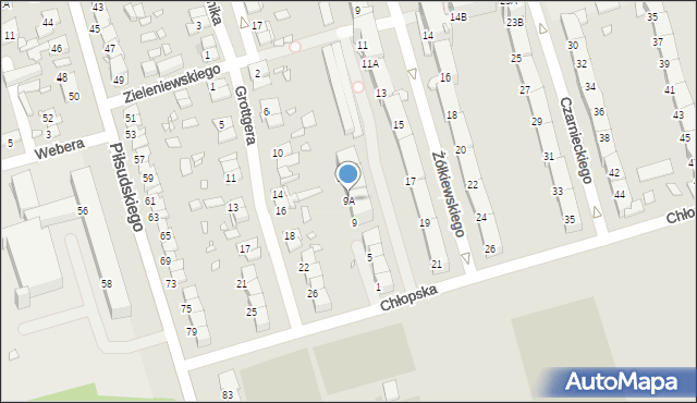 Zabrze, Chłopska, 9A, mapa Zabrza