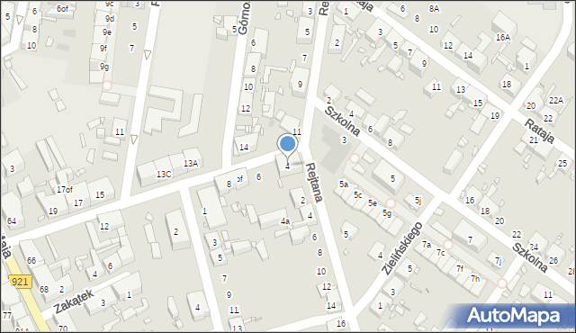 Zabrze, Chojnickiego Józefa, 4, mapa Zabrza