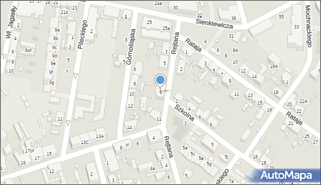 Zabrze, Chojnickiego Józefa, 9, mapa Zabrza