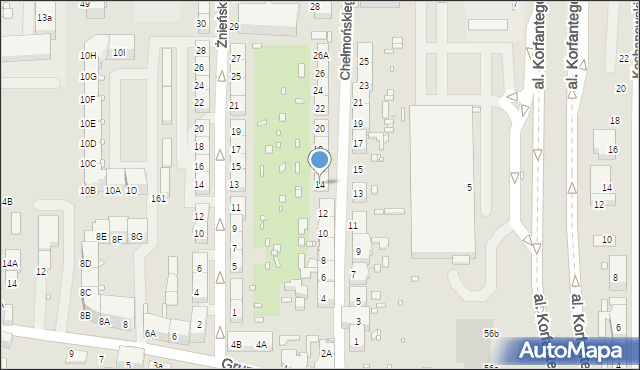 Zabrze, Chełmońskiego Józefa, 14, mapa Zabrza