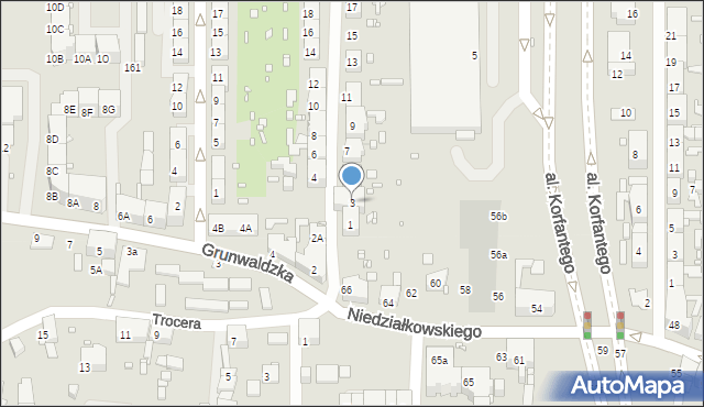 Zabrze, Chełmońskiego Józefa, 3, mapa Zabrza