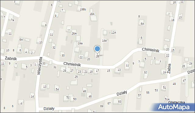 Zagórze, Chmielnik, 16, mapa Zagórze