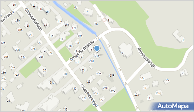 Zakopane, Chałubińskiego Tytusa, 21c, mapa Zakopanego
