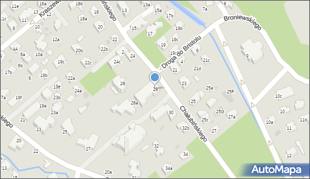 Zakopane, Chałubińskiego Tytusa, 28, mapa Zakopanego