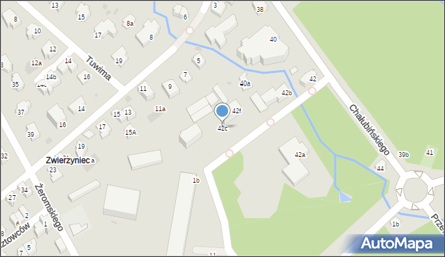 Zakopane, Chałubińskiego Tytusa, 42c, mapa Zakopanego