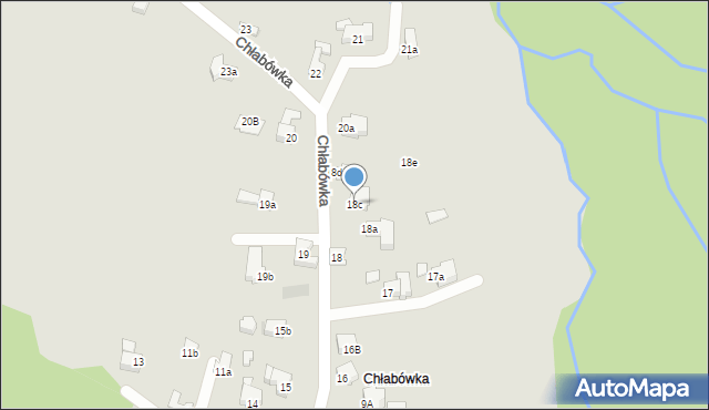 Zakopane, Chłabówka, 18c, mapa Zakopanego