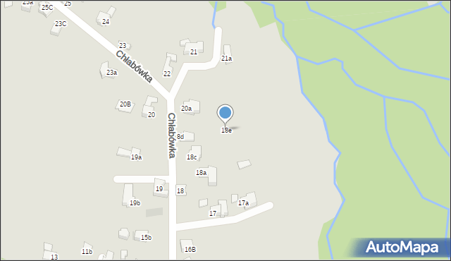 Zakopane, Chłabówka, 18e, mapa Zakopanego
