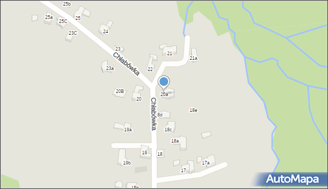 Zakopane, Chłabówka, 20a, mapa Zakopanego