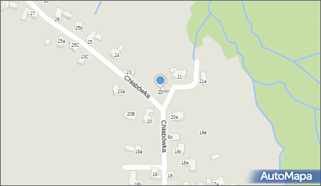 Zakopane, Chłabówka, 22, mapa Zakopanego