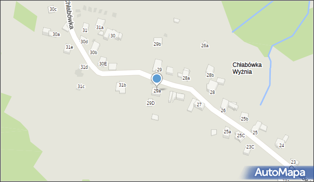 Zakopane, Chłabówka, 29a, mapa Zakopanego