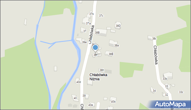 Zakopane, Chłabówka, 38f, mapa Zakopanego