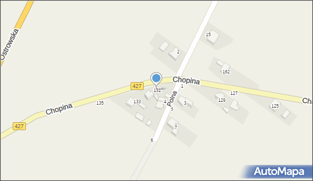 Zakrzów, Chopina Fryderyka, 131, mapa Zakrzów