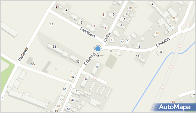 Zakrzów, Chopina Fryderyka, 37, mapa Zakrzów