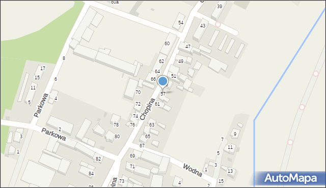Zakrzów, Chopina Fryderyka, 57, mapa Zakrzów