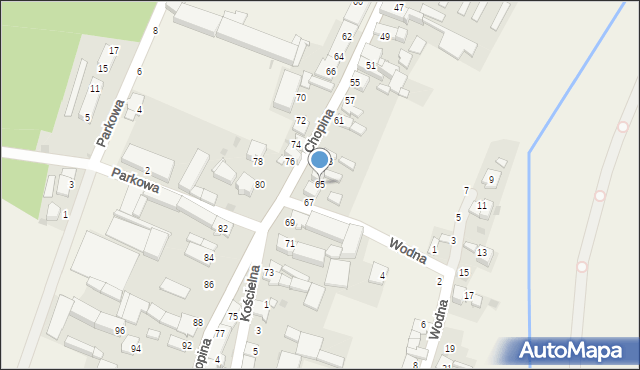 Zakrzów, Chopina Fryderyka, 65, mapa Zakrzów