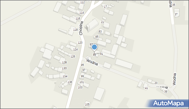 Zakrzów, Chopina Fryderyka, 89, mapa Zakrzów