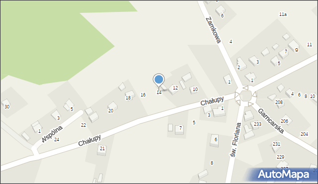Zalas, Chałupy S., ppłk., 14, mapa Zalas