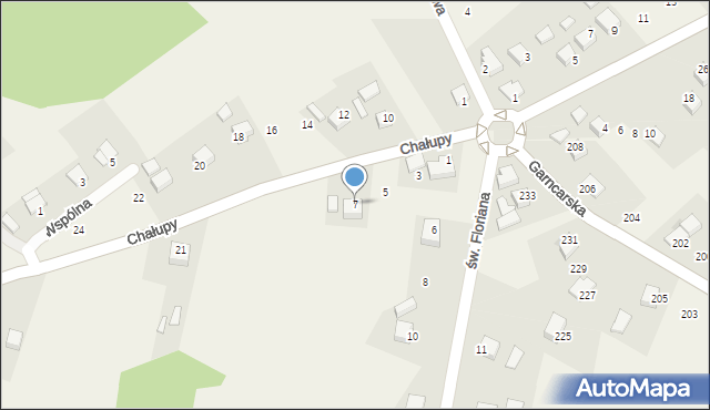 Zalas, Chałupy S., ppłk., 7, mapa Zalas