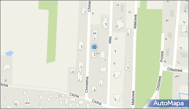 Żanęcin, Chmielna, 2, mapa Żanęcin