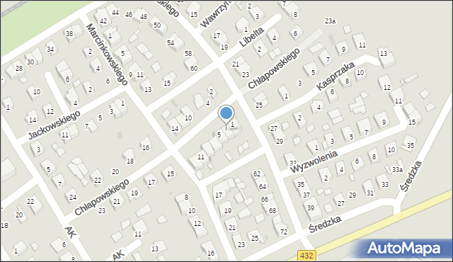 Zaniemyśl, Chłapowskiego, 3, mapa Zaniemyśl