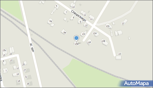 Żary, Chłopickiego Józefa, gen., 10a, mapa Żary