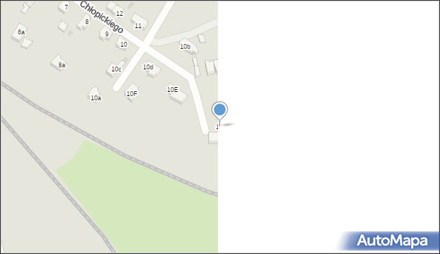 Żary, Chłopickiego Józefa, gen., 10i, mapa Żary