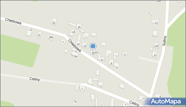 Zawiercie, Chlebowa, 10, mapa Zawiercie