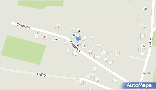 Zawiercie, Chlebowa, 14, mapa Zawiercie